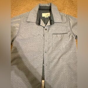 Boys Multi light blue colored Patterned Button-Down Shirt.